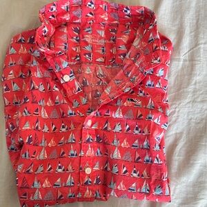 Vineyard Vines Red Shirt with Sailboat Design